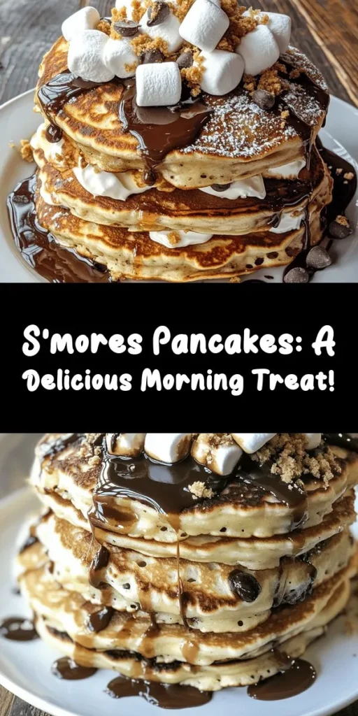 Get ready for a breakfast experience like no other with these Irresistible S’mores Pancakes! Fluffy pancakes made from scratch are loaded with mini chocolate chips, graham cracker crumbs, and marshmallows, bringing the classic campfire treat right to your table. Perfect for weekend brunch or a special occasion, these pancakes are easy to whip up in just 30 minutes. Stack them high, add extra toppings, and drench in chocolate syrup for a deliciously sweet start to your day!