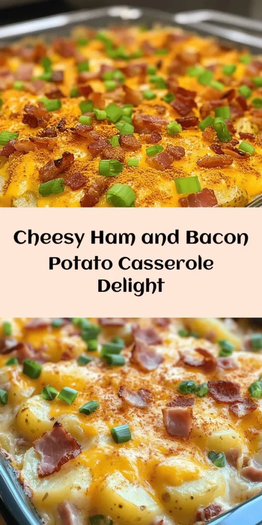 Indulge in Ham & Bacon Cheesy Heaven, a creamy and cheesy dish that will delight your taste buds! With tender baby potatoes mixed with diced ham, crispy bacon, and a luscious cheese sauce, this recipe is perfect for a cozy family dinner or a potluck. Easy to prepare and baked to bubbly perfection, each bite is a savory explosion of flavor. Don’t forget the sprinkle of green onions and paprika for that finishing touch. Enjoy cheesy bliss tonight!